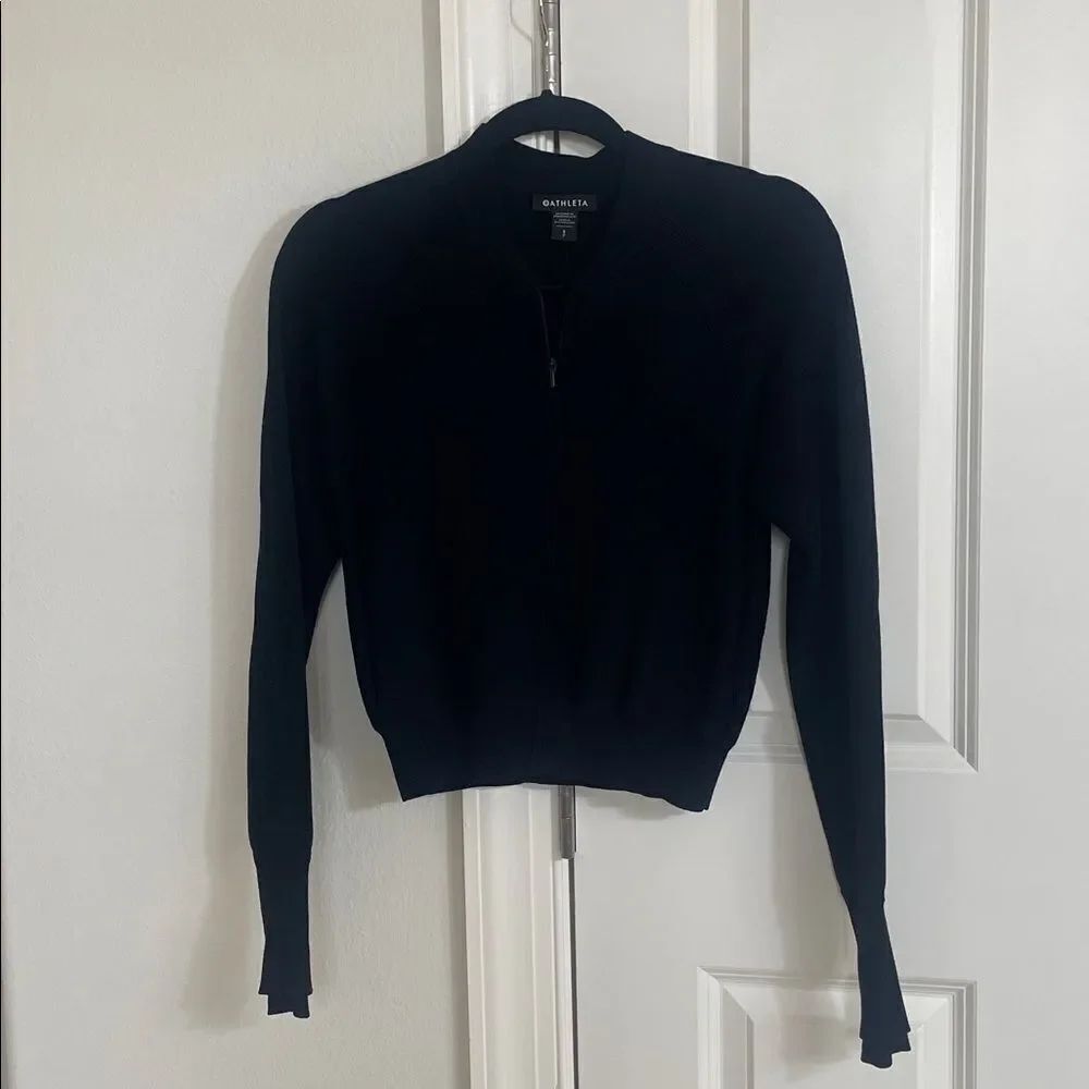 Athleta Bomber Style Zip-Up Sweater Jacket